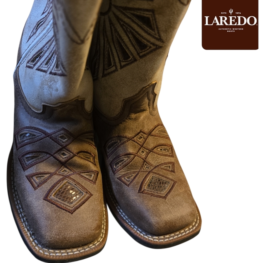 LAREDO women's Kite Days western boots square toe size 6.5 - Picture 7 of 8